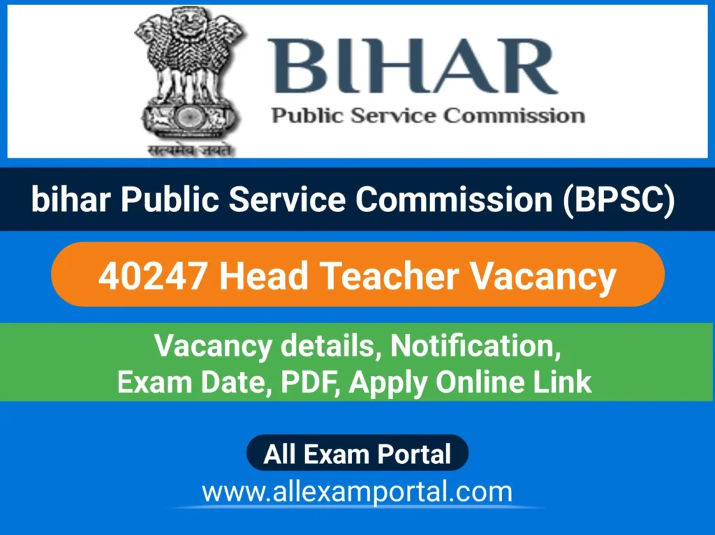 Bihar BPSC Head Teacher Recruitment 2024