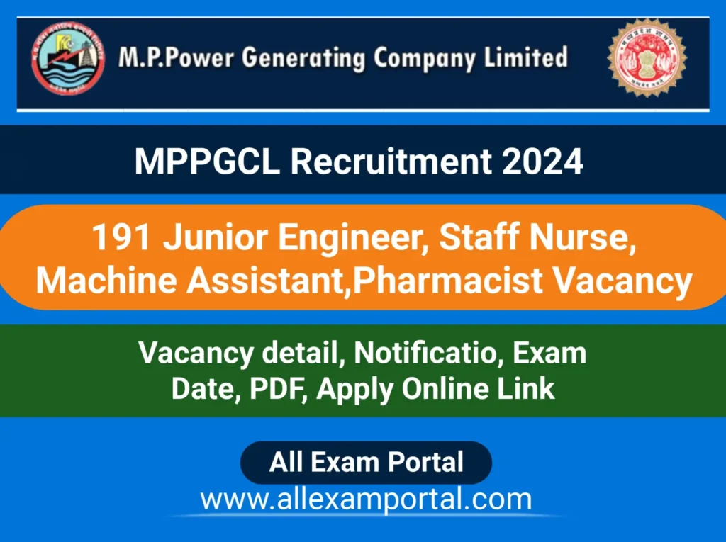 MPPGCL JE Staff Nurse Assistant Recruitment 2024