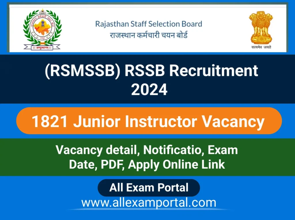 RSSB Junior Instructor Recruitment 2024