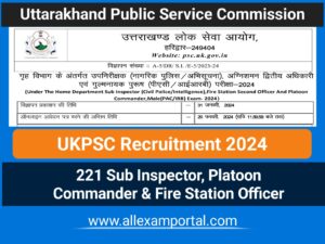 Read more about the article UKPSC Recruitment 2024 – 221 SI, Platoon Commander & Fire Station Second Officer Apply Online