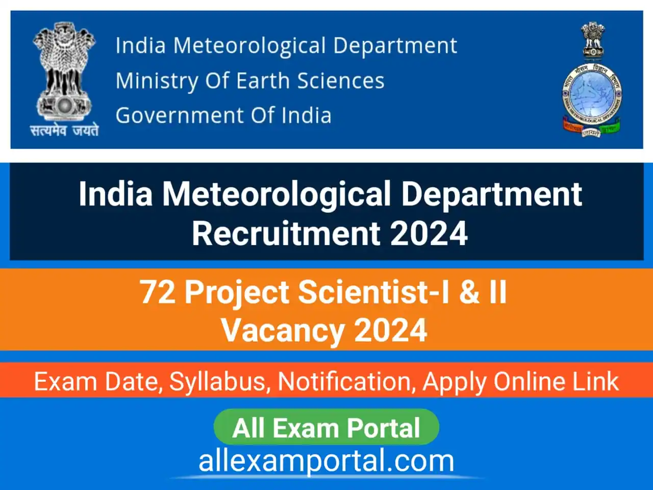 You are currently viewing IMD Project Scientist Recruitment 2024 | 72 Scientist Vacancy Apply online