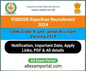 Read more about the article Rajasthan RSSB LDC Junior Assistant Vacancy 2024 | 5197 Post Apply Online