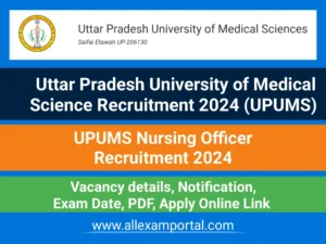 Read more about the article UPUMS Nursing Officer Vacancy 2024 | 535 Nurse Vacancy Apply Online