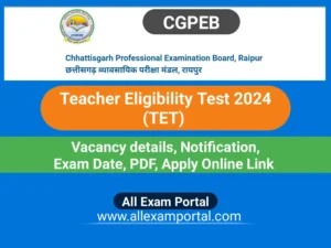 Read more about the article CG TET 2024 | CGPEB Teacher Eligibility Test 2024