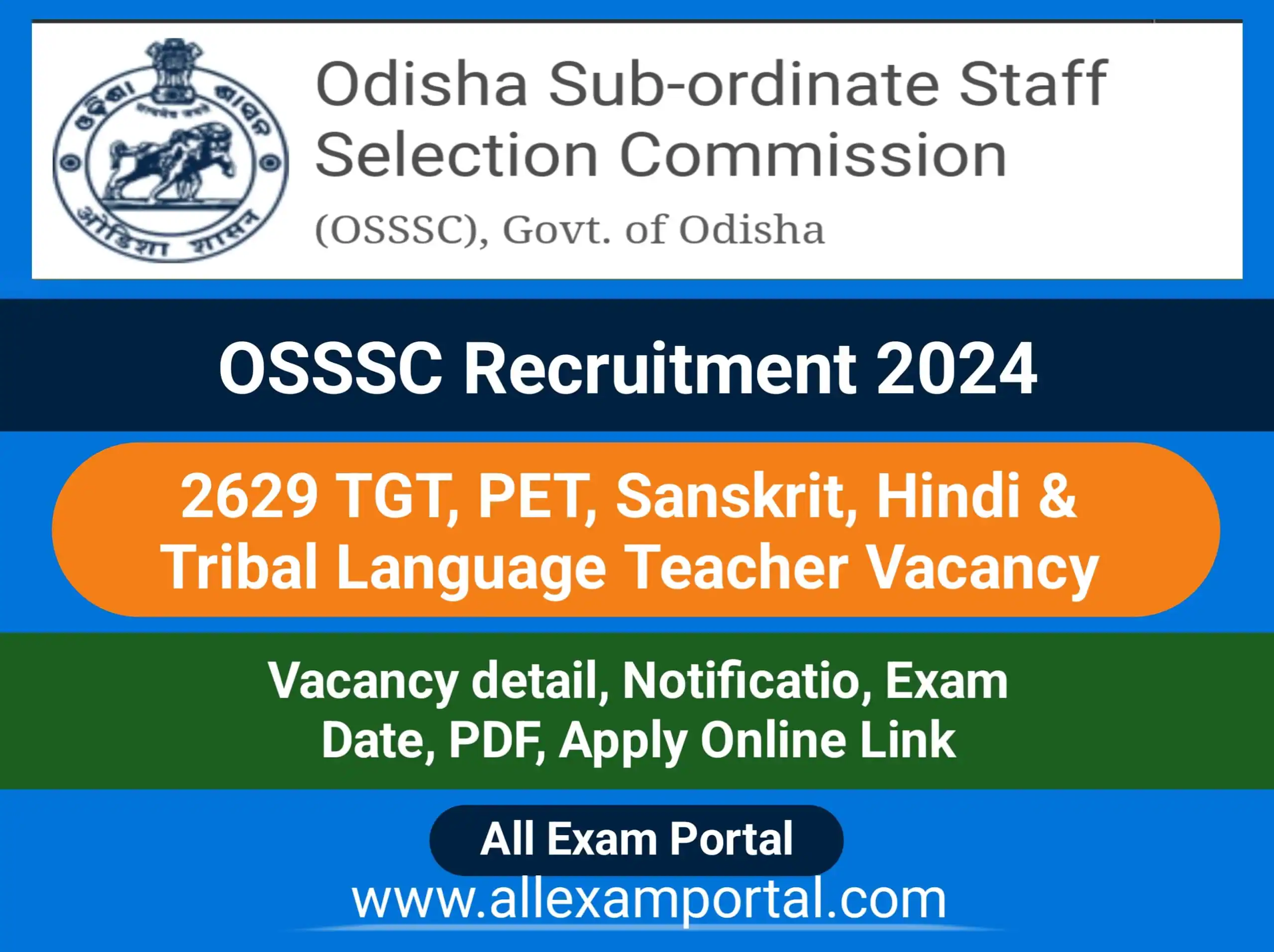 You are currently viewing OSSSC TGT Teacher Recruitment 2024 Apply for 2629 Vacancy