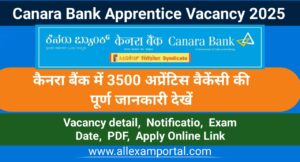 Read more about the article कैनरा बैंक अपरेंटिस भर्ती 2025 | Canara Bank Apprentice vacancy 2025